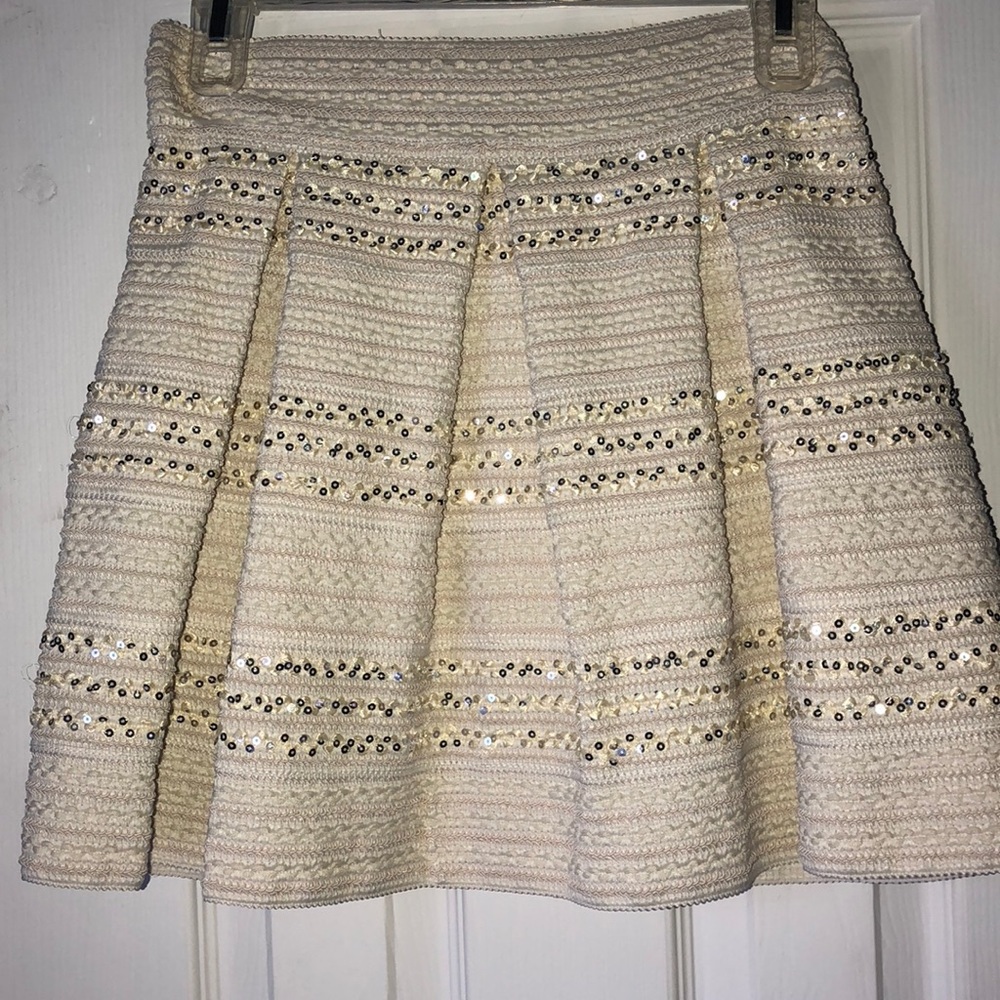 Cream Sparkly Skirt